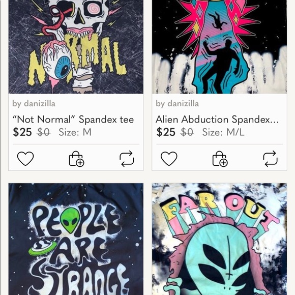 Vibrant Trippy Alien Graphic Tee - Picture 4 of 4